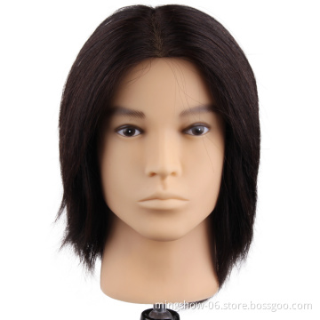 Cheap brown male man head mannequin with human hair